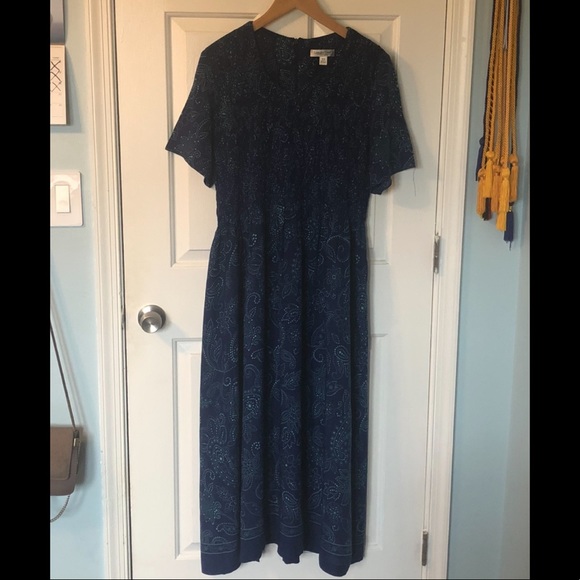 Coldwater Creek Dresses & Skirts - Paisley Blue Casual Short-sleeved Dress